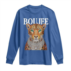 Boujee Gemstone Leopard Glamorous Wild Cat Graphic Long Sleeve Shirt