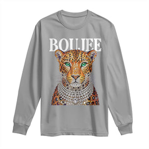 Boujee Gemstone Leopard Glamorous Wild Cat Graphic Long Sleeve Shirt