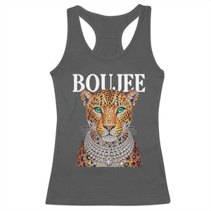 Boujee Gemstone Leopard Glamorous Wild Cat Graphic Racerback Tank Top