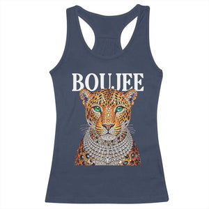 Boujee Gemstone Leopard Glamorous Wild Cat Graphic Racerback Tank Top