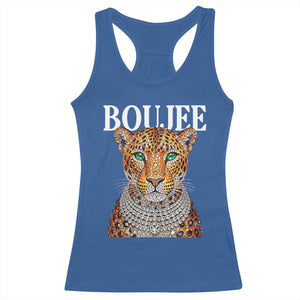 Boujee Gemstone Leopard Glamorous Wild Cat Graphic Racerback Tank Top