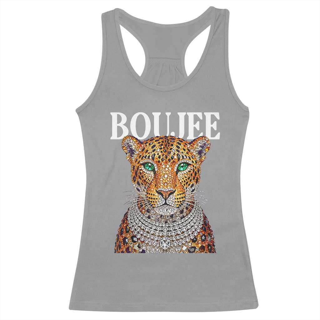 Boujee Gemstone Leopard Glamorous Wild Cat Graphic Racerback Tank Top