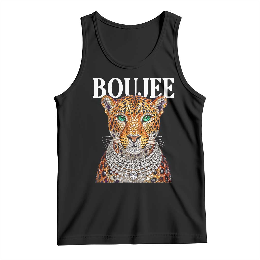 Boujee Gemstone Leopard Glamorous Wild Cat Graphic Tank Top