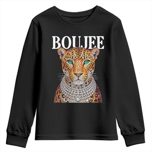 Boujee Gemstone Leopard Glamorous Wild Cat Graphic Youth Sweatshirt