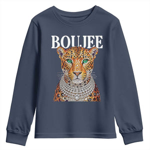 Boujee Gemstone Leopard Glamorous Wild Cat Graphic Youth Sweatshirt