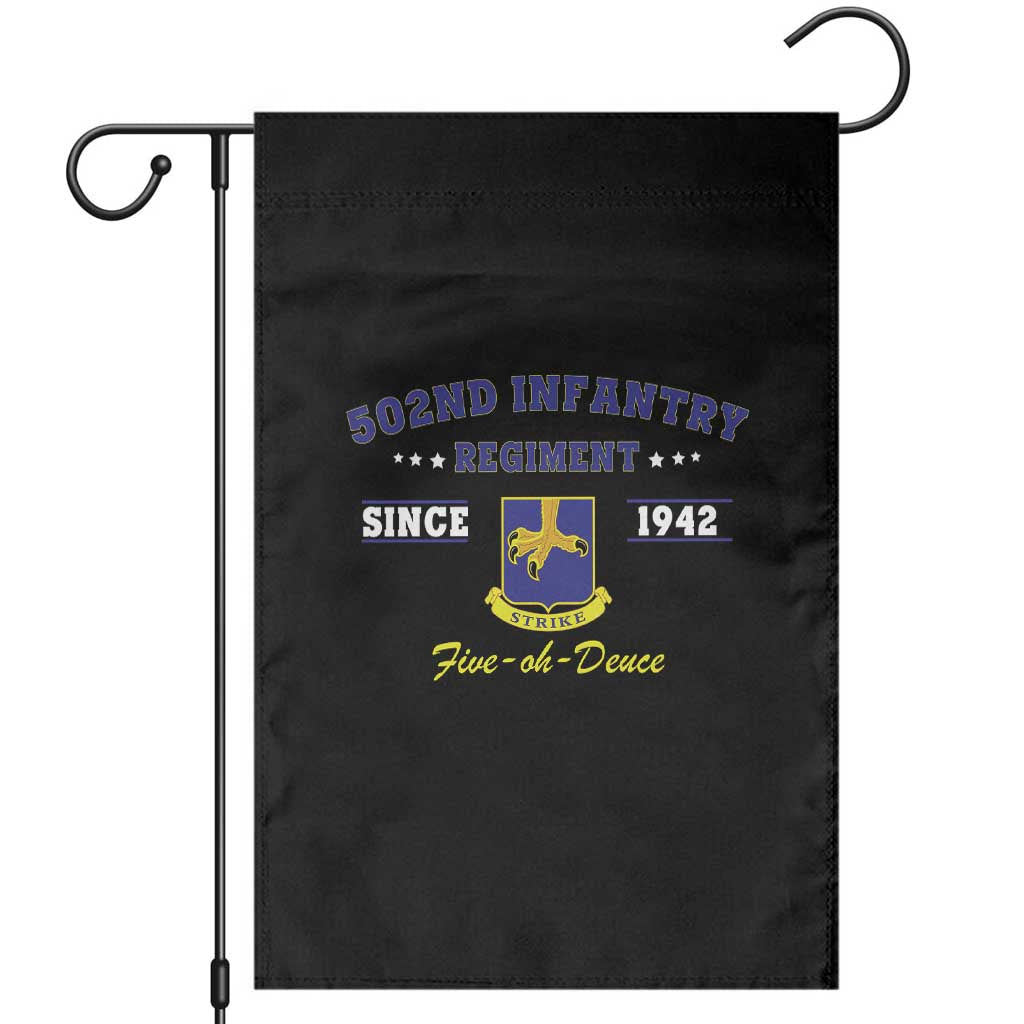 502nd Infantry Regiment Strike Five Oh Deuce 1942 Garden Flag Veteran US Army