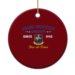 502nd Infantry Regiment Strike Five Oh Deuce 1942 Ceramic Ornament Veteran US Army