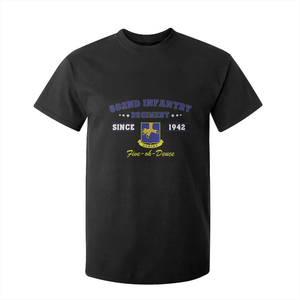 502nd Infantry Regiment Strike Five Oh Deuce 1942 T Shirt For Kid Veteran US Army