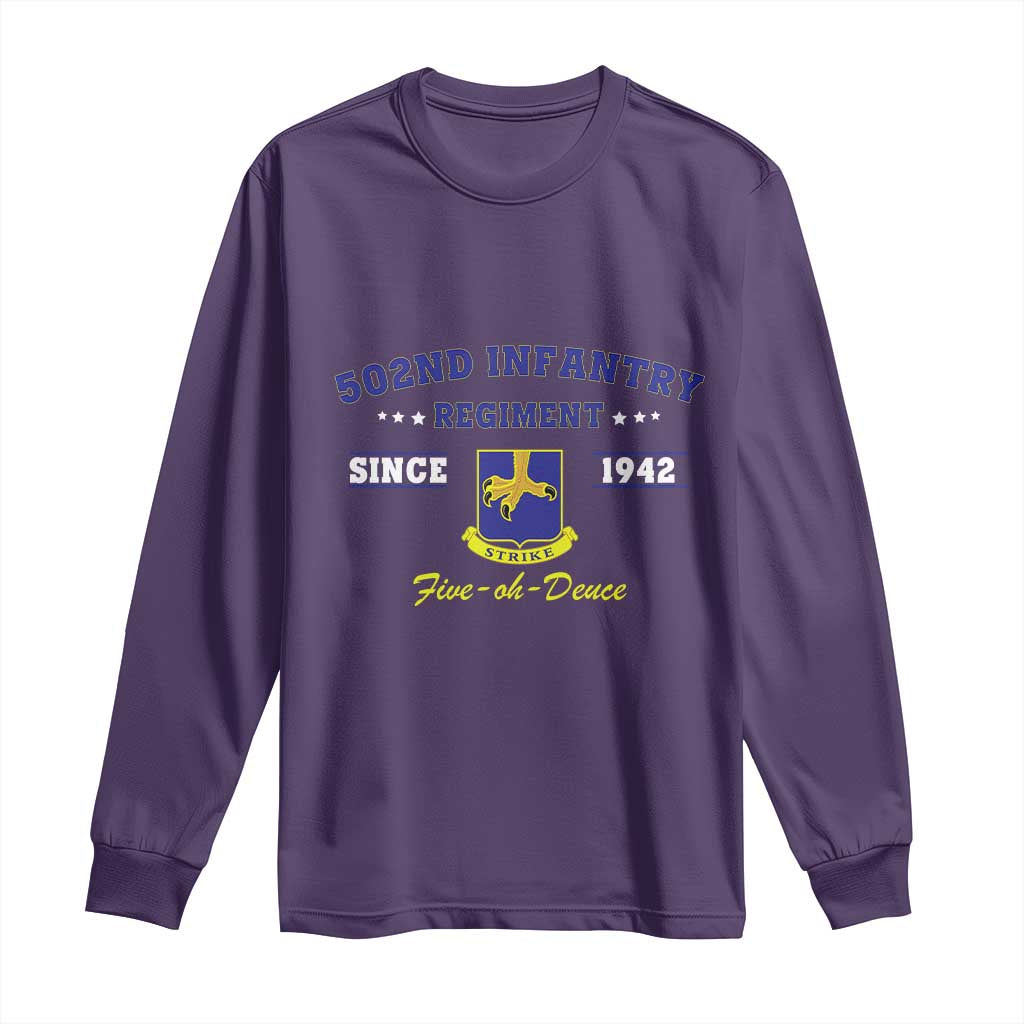 502nd Infantry Regiment Strike Five Oh Deuce 1942 Long Sleeve Shirt Veteran US Army