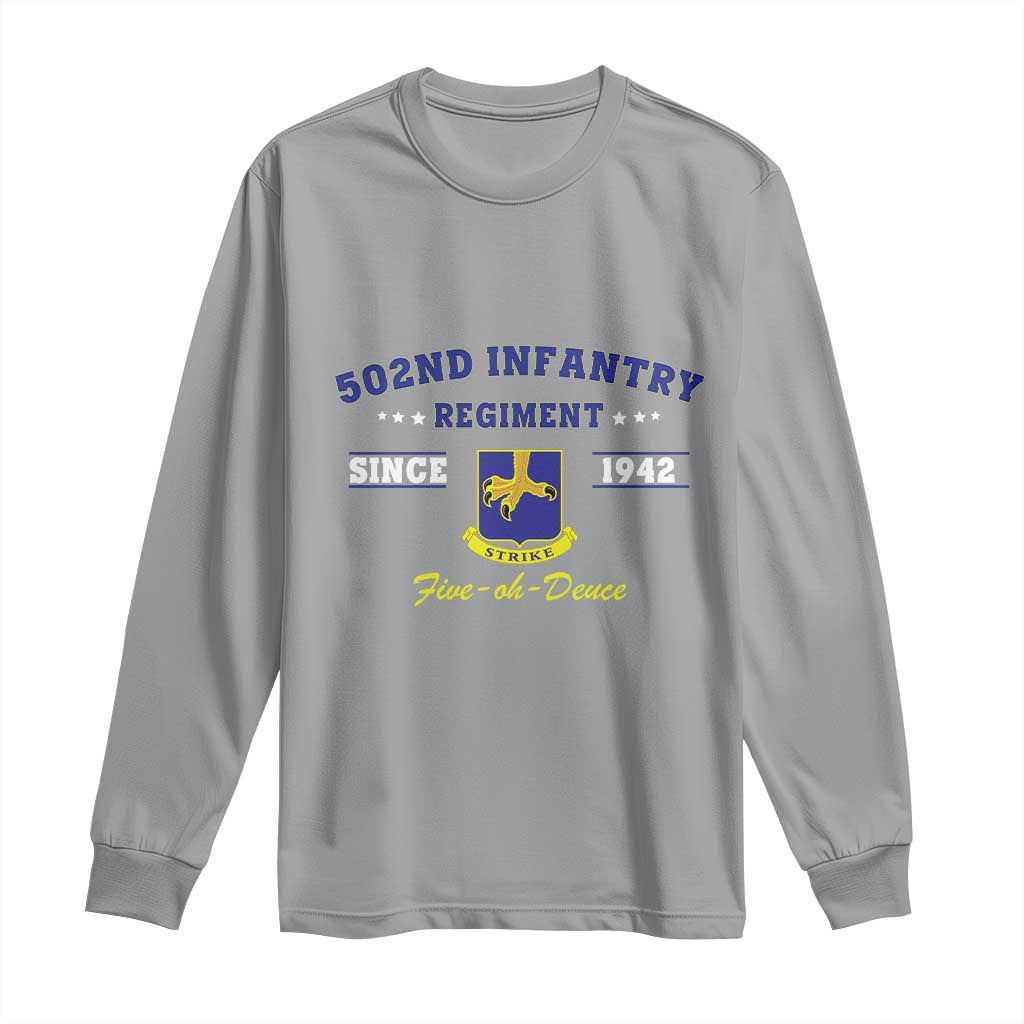502nd Infantry Regiment Strike Five Oh Deuce 1942 Long Sleeve Shirt Veteran US Army
