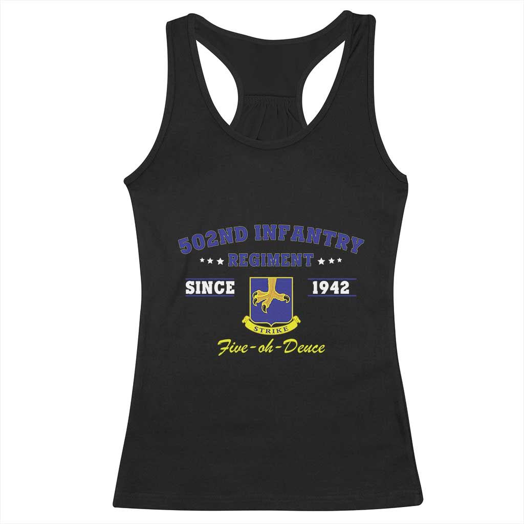 502nd Infantry Regiment Strike Five Oh Deuce 1942 Racerback Tank Top Veteran US Army