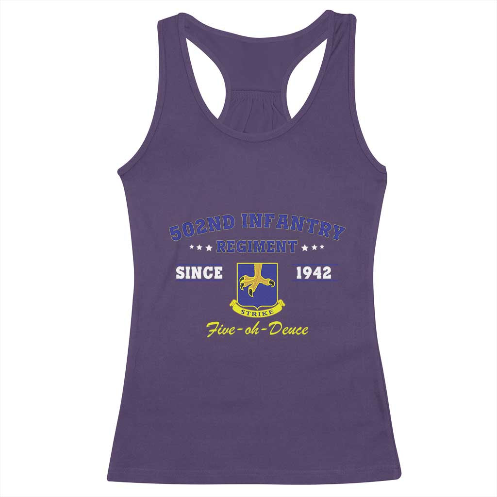 502nd Infantry Regiment Strike Five Oh Deuce 1942 Racerback Tank Top Veteran US Army