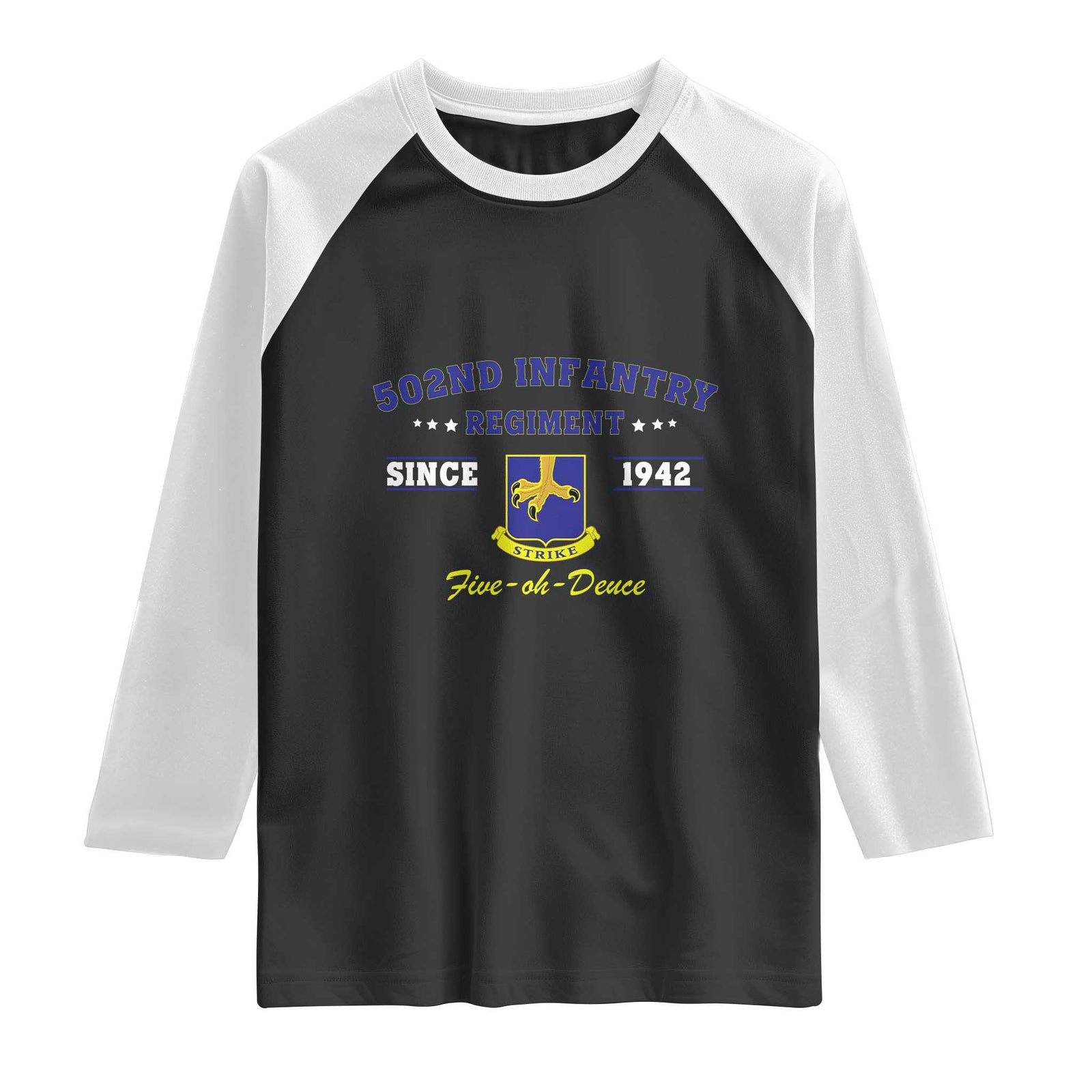 502nd Infantry Regiment Strike Five Oh Deuce 1942 Raglan Shirt Veteran US Army