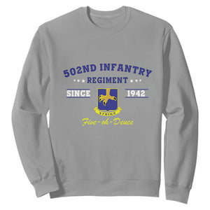 502nd Infantry Regiment Strike Five Oh Deuce 1942 Sweatshirt Veteran US Army