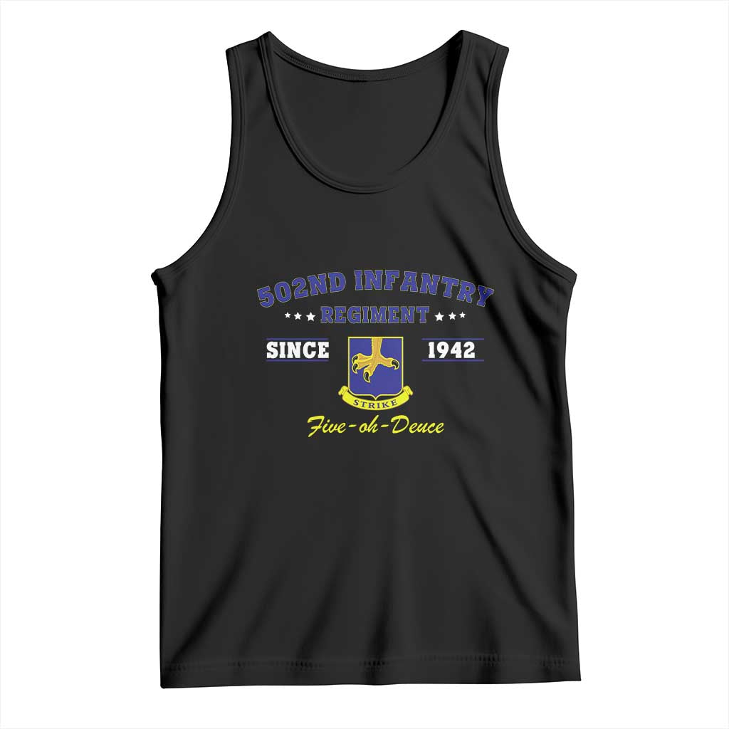 502nd Infantry Regiment Strike Five Oh Deuce 1942 Tank Top Veteran US Army