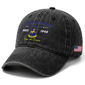 502nd Infantry Regiment Strike Five Oh Deuce 1942 Washed Cotton Baseball Cap Veteran US Army