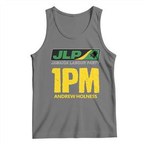 1PM Andrew Holness Tank Top Support JLP Jamaica Labour Party TS02 Black Heather Print Your Wear