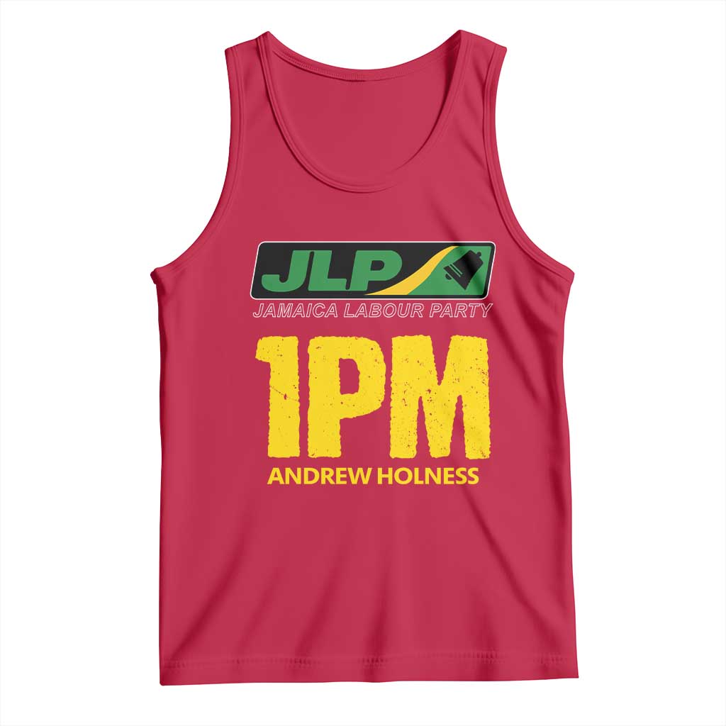 1PM Andrew Holness Tank Top Support JLP Jamaica Labour Party TS02 Red Print Your Wear
