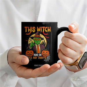 Funny Sarcastic Trump Witch Coffee Mug This Witch Runs On Ice and Tariffs Political Satire TS02 Print Your Wear