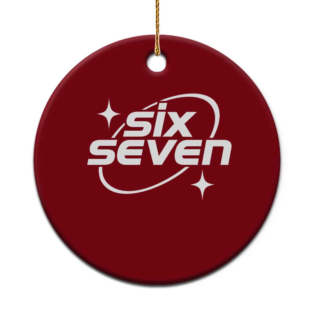 Funny Six Seven Ceramic Ornament Cool 67 Meme Y2K Gen Alpha Slang TS02 1pc Red Print Your Wear