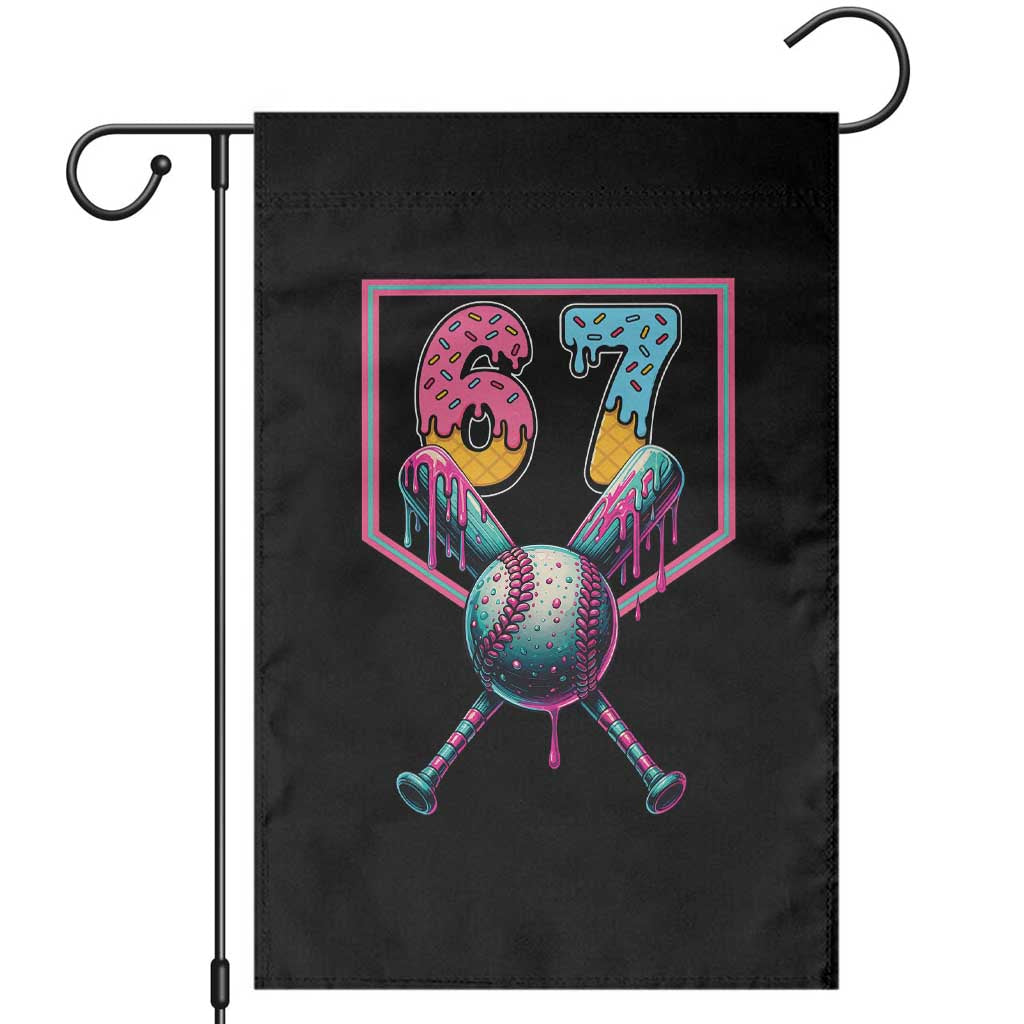 Funny Six Seven Baseball Drip Garden Flag Number 67 Meme Drippy Bats TS02 Black Print Your Wear