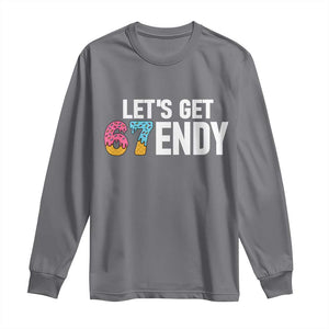 Funny Six Seven 67 Long Sleeve Shirt Lets Get Sendy 6 7 Meme Icecream TS02 Charcoal Print Your Wear