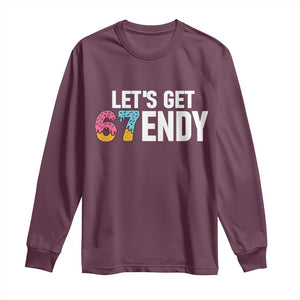 Funny Six Seven 67 Long Sleeve Shirt Lets Get Sendy 6 7 Meme Icecream TS02 Maroon Print Your Wear
