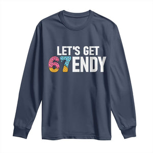 Funny Six Seven 67 Long Sleeve Shirt Lets Get Sendy 6 7 Meme Icecream TS02 Navy Print Your Wear
