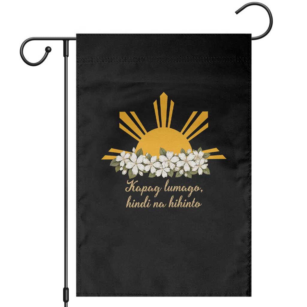 Philippine Sun Sampaguita Jasmine Floral Vintage Aesthetic Garden Flag Kapag Lumago Hindi Na Hihinto Tagalog Motivational