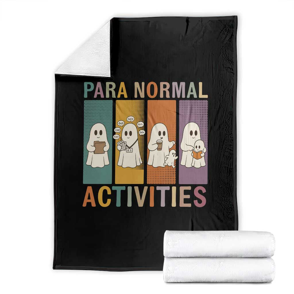 Para Normal Activities Cute Ghost Sheets Graphic Throw Blanket Paramedic EMS Parent Funny Halloween Gift