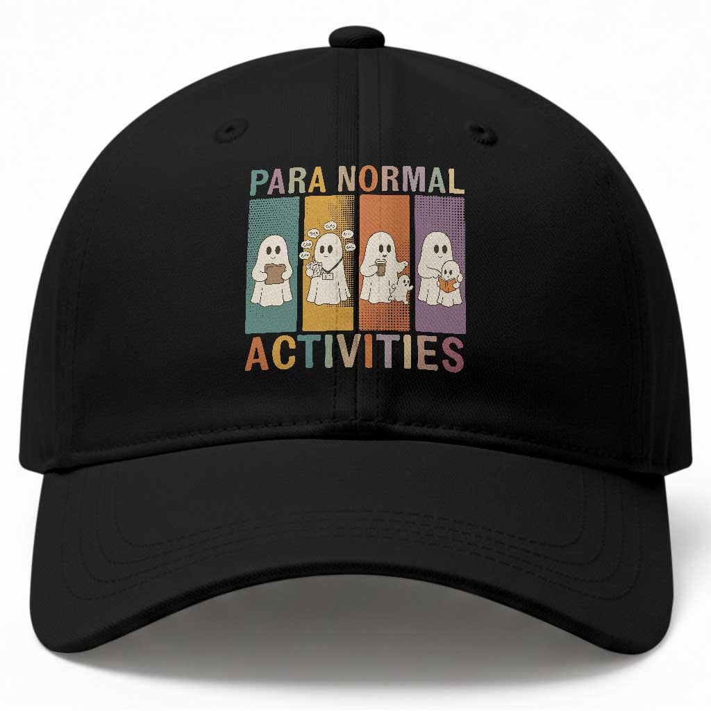 Para Normal Activities Cute Ghost Sheets Graphic Baseball Cap Paramedic EMS Parent Funny Halloween Gift
