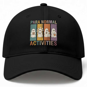 Para Normal Activities Cute Ghost Sheets Graphic Baseball Cap Paramedic EMS Parent Funny Halloween Gift