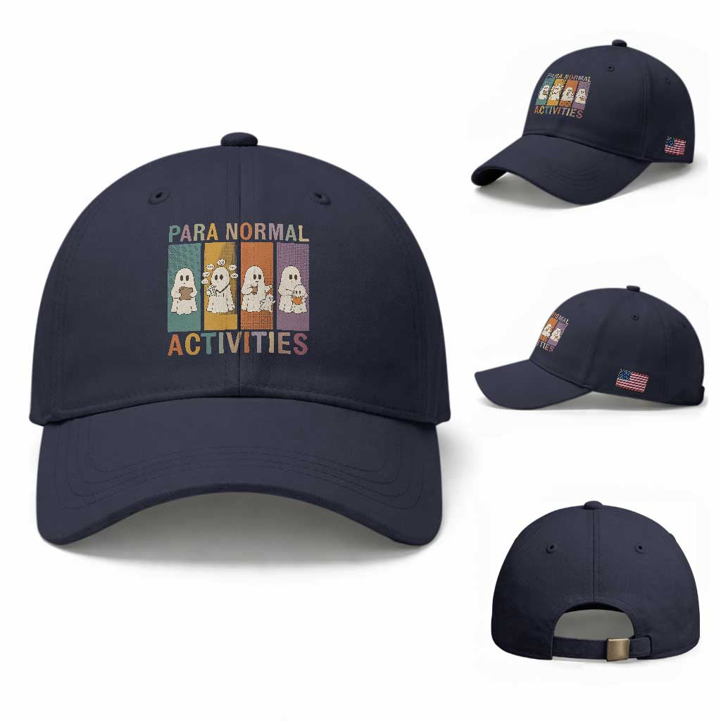 Para Normal Activities Cute Ghost Sheets Graphic Baseball Cap Paramedic EMS Parent Funny Halloween Gift