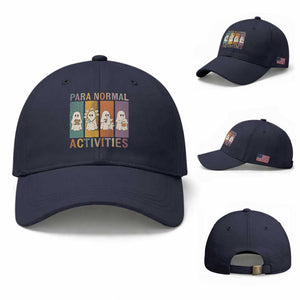 Para Normal Activities Cute Ghost Sheets Graphic Baseball Cap Paramedic EMS Parent Funny Halloween Gift