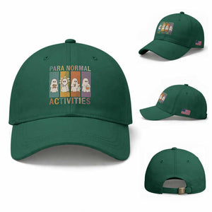 Para Normal Activities Cute Ghost Sheets Graphic Baseball Cap Paramedic EMS Parent Funny Halloween Gift