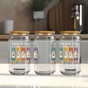Para Normal Activities Cute Ghost Sheets Graphic Glass Can Paramedic EMS Parent Funny Halloween Gift