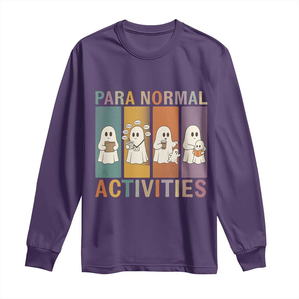 Para Normal Activities Cute Ghost Sheets Graphic Long Sleeve Shirt Paramedic EMS Parent Funny Halloween Gift