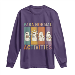 Para Normal Activities Cute Ghost Sheets Graphic Long Sleeve Shirt Paramedic EMS Parent Funny Halloween Gift