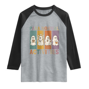 Para Normal Activities Cute Ghost Sheets Graphic Raglan Shirt Paramedic EMS Parent Funny Halloween Gift