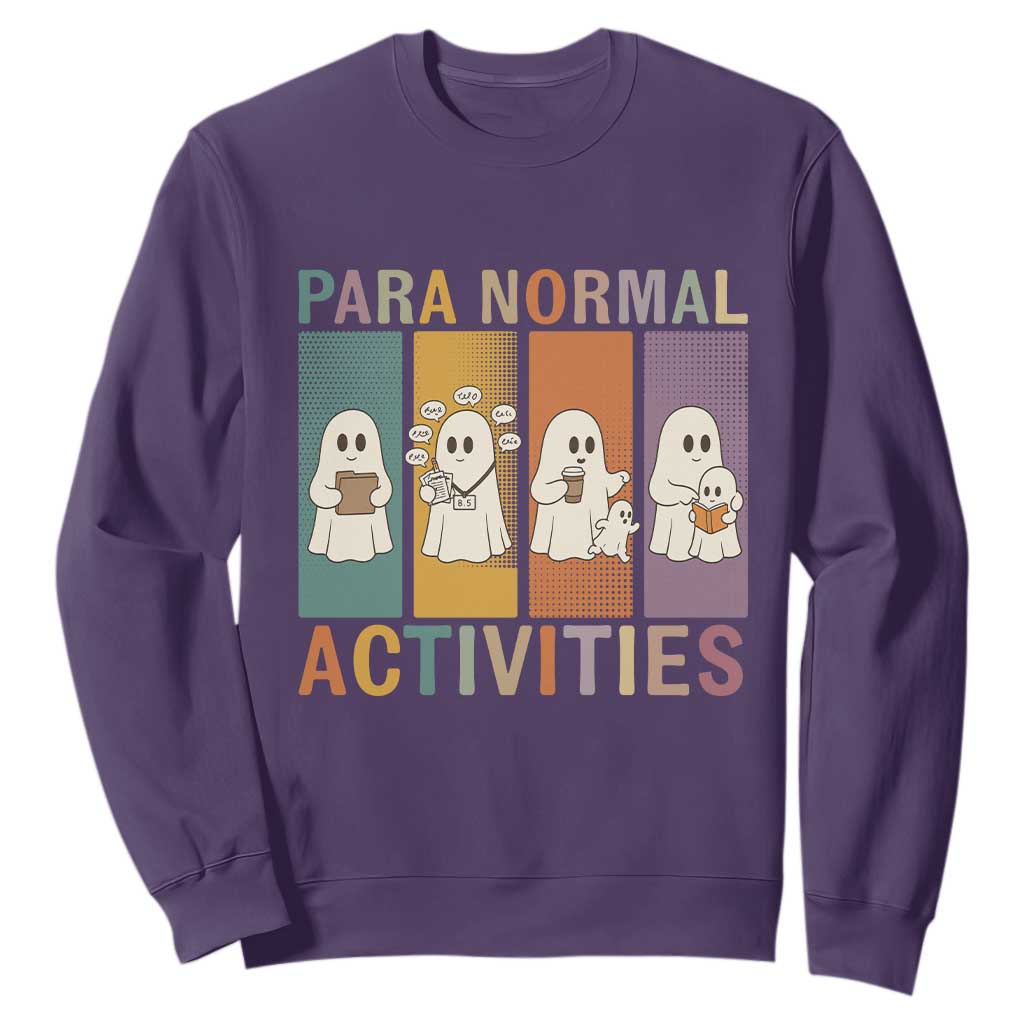 Para Normal Activities Cute Ghost Sheets Graphic Sweatshirt Paramedic EMS Parent Funny Halloween Gift