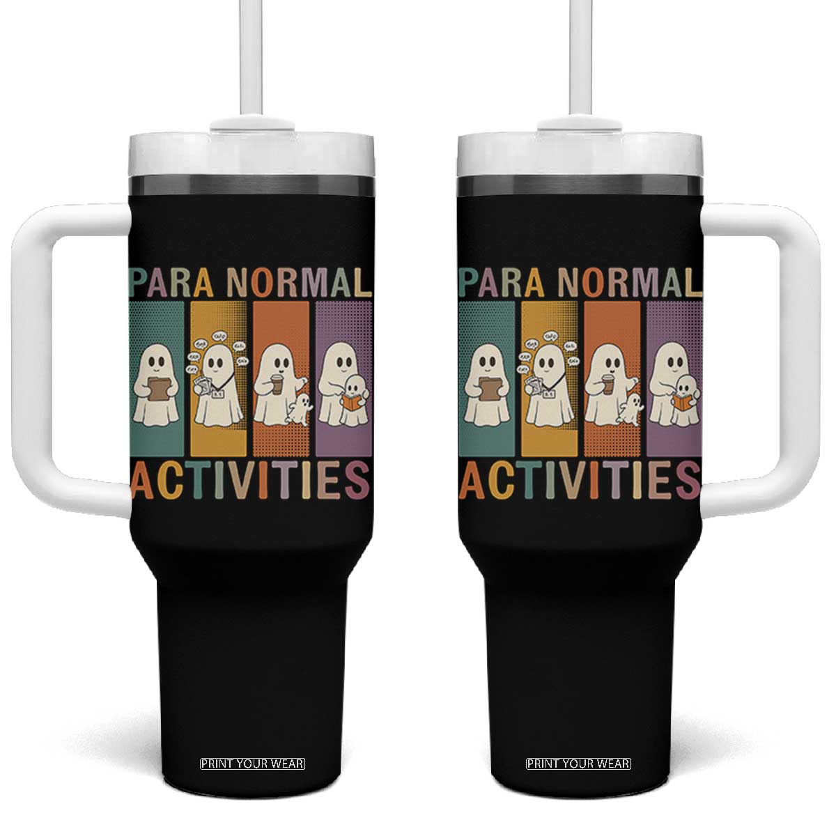 Para Normal Activities Cute Ghost Sheets Graphic Tumbler With Handle Paramedic EMS Parent Funny Halloween Gift