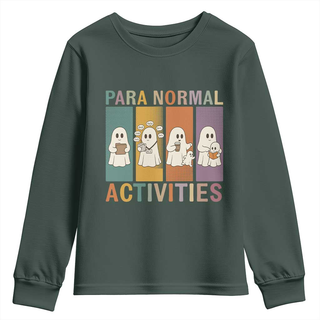 Para Normal Activities Cute Ghost Sheets Graphic Youth Sweatshirt Paramedic EMS Parent Funny Halloween Gift