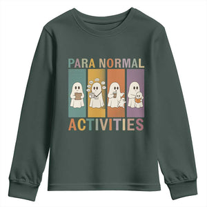 Para Normal Activities Cute Ghost Sheets Graphic Youth Sweatshirt Paramedic EMS Parent Funny Halloween Gift