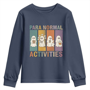 Para Normal Activities Cute Ghost Sheets Graphic Youth Sweatshirt Paramedic EMS Parent Funny Halloween Gift