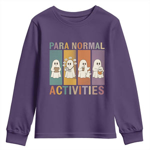 Para Normal Activities Cute Ghost Sheets Graphic Youth Sweatshirt Paramedic EMS Parent Funny Halloween Gift