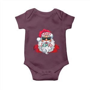 Funny Santa Rizz Christmas Baby Onesie Merry Rizzmas Sigmas Xmas Gen Alpha Middle School TS02 Maroon Print Your Wear