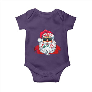 Funny Santa Rizz Christmas Baby Onesie Merry Rizzmas Sigmas Xmas Gen Alpha Middle School TS02 Purple Print Your Wear