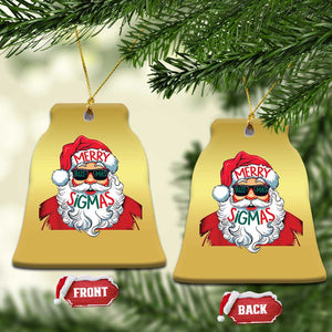 Funny Santa Rizz Xmas Christmas Ornament Merry Rizzmas Sigmas Xmas Gen Alpha Middle School TS02 Bell Flake Gold Print Your Wear