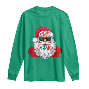 Funny Santa Rizz Christmas Long Sleeve Shirt Merry Rizzmas Sigmas Xmas Gen Alpha Middle School TS02 Irish Green Print Your Wear