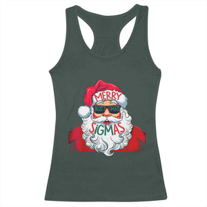 Funny Santa Rizz Christmas Racerback Tank Top Merry Rizzmas Sigmas Xmas Gen Alpha Middle School TS02 Dark Forest Green Print Your Wear